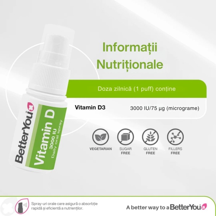 D3000 Vitamin D Oral Spray (15 ml), BetterYou D3000 Vitamin D Oral Spray (15 ml), BetterYou