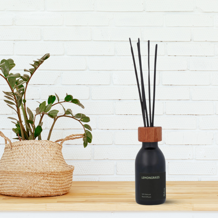 Difuzor natural cu betisoare din trestie Lemongrass (100ml), Mulieres