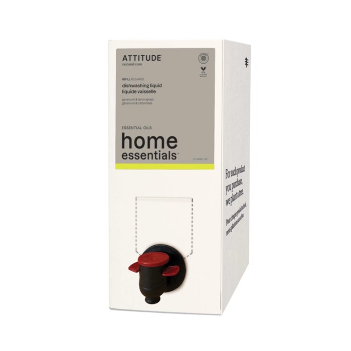 Rezerva Lichid de spalat vase, muscata si lemongrass (2 litri), Attitude Rezerva Lichid de spalat vase, muscata si lemongrass (2 litri), Attitude