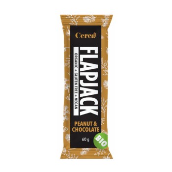 Baton Flapjack arahide si ciocolata bio, vegan, fara gluten (60 grame), Cerea Baton Flapjack arahide si ciocolata bio, vegan, fara gluten (60 grame), Cerea
