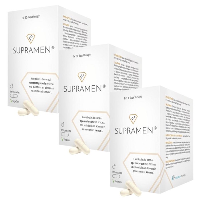 Pachet Fertility Start pentru EL 3 luni (3 x Supramen 120 capsule), Establo Pharma de la Biom.ro. Online e mai simplu