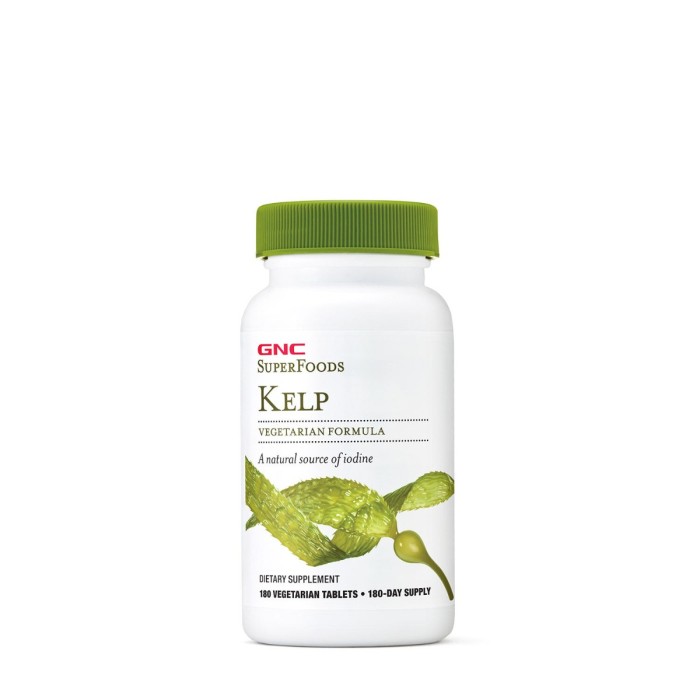 Gnc Superfoods Kelp, Iod Din Extract De Kelp, 180 Tb Gnc Superfoods Kelp, Iod Din Extract De Kelp, 180 Tb