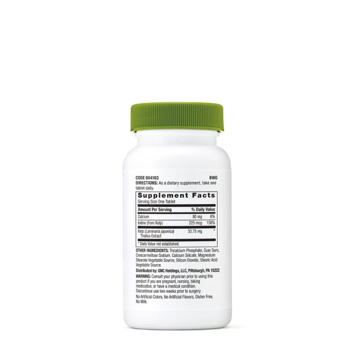 Gnc Superfoods Kelp, Iod Din Extract De Kelp, 180 Tb Gnc Superfoods Kelp, Iod Din Extract De Kelp, 180 Tb