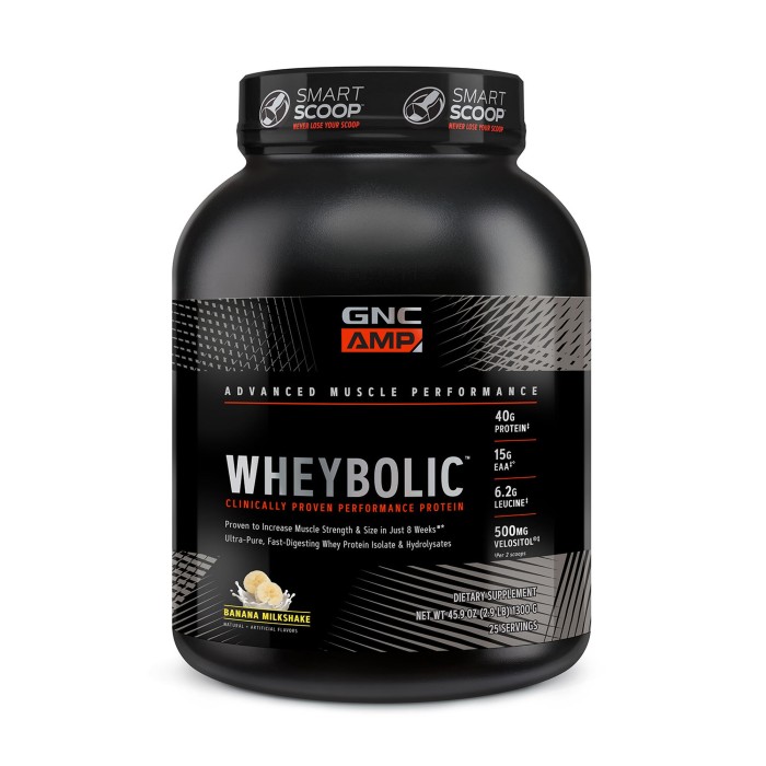 Gnc Amp Wheybolic Proteina Din Zer Cu Aroma De Milkshake De Banane, 1300 G Gnc Amp Wheybolic Proteina Din Zer Cu Aroma De Milkshake De Banane, 1300 G