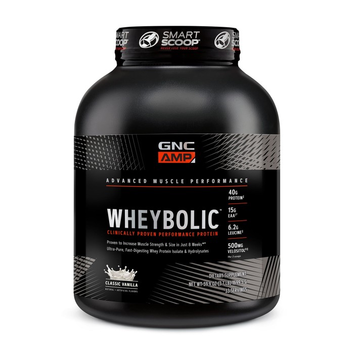 Gnc Amp Wheybolic, Proteina Din Zer, Cu Aroma De Vanilie, 1716 G Gnc Amp Wheybolic, Proteina Din Zer, Cu Aroma De Vanilie, 1716 G