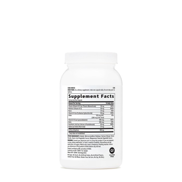 Gnc B-complex + Energy, B Complex + Formula Energizanta, 120 Cps Gnc B-complex + Energy, B Complex + Formula Energizanta, 120 Cps