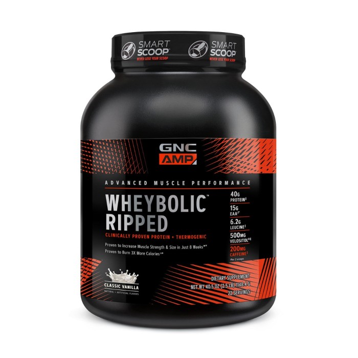 Gnc Amp Wheybolic Ripped, Proteina Din Zer, Cu Aroma De Vanilie,1148.4 G Gnc Amp Wheybolic Ripped, Proteina Din Zer, Cu Aroma De Vanilie,1148.4 G