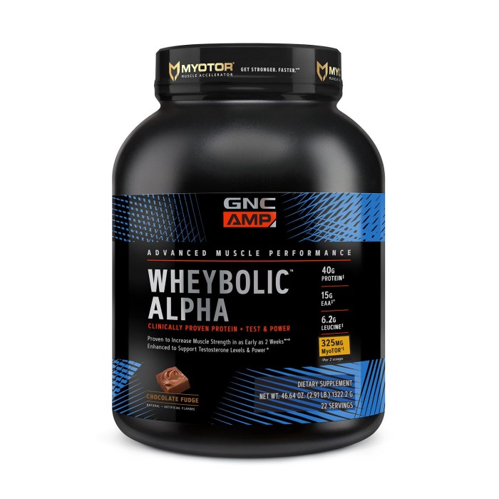 Gnc Amp Wheybolic Alpha Myotor, Proteina Din Zer Cu Aroma De Ciocolata, 1322.2 G Gnc Amp Wheybolic Alpha Myotor, Proteina Din Zer Cu Aroma De Ciocolata, 1322.2 G