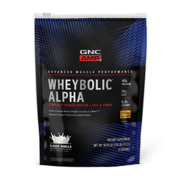 Gnc Amp Wheybolic Alpha, Proteina Din Zer, Cu Aroma De Vanilie, 537.3 G Gnc Amp Wheybolic Alpha, Proteina Din Zer, Cu Aroma De Vanilie, 537.3 G