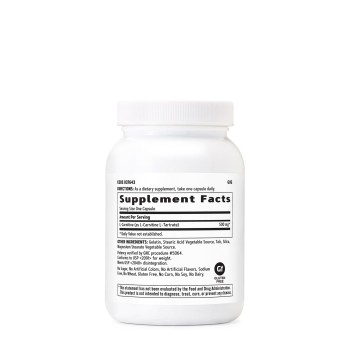 Gnc L-carnitine 500mg, L-carnitina, 120 Cps