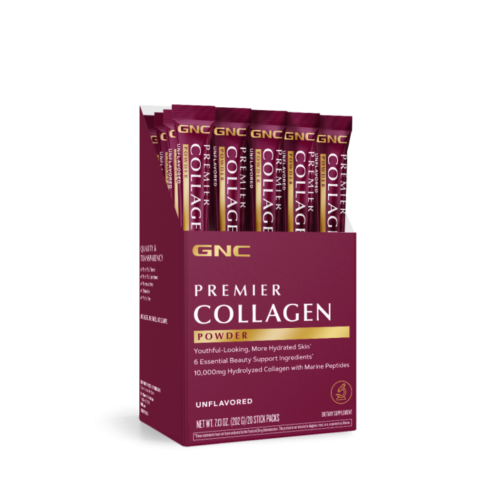 Gnc Premier Collagen Powder, Formula Premium De Peptide De Colagen Hidrolizat Fara Aroma, 20 X 10.1 G Gnc Premier Collagen Powder, Formula Premium De Peptide De Colagen Hidrolizat Fara Aroma, 20 X 10.1 G