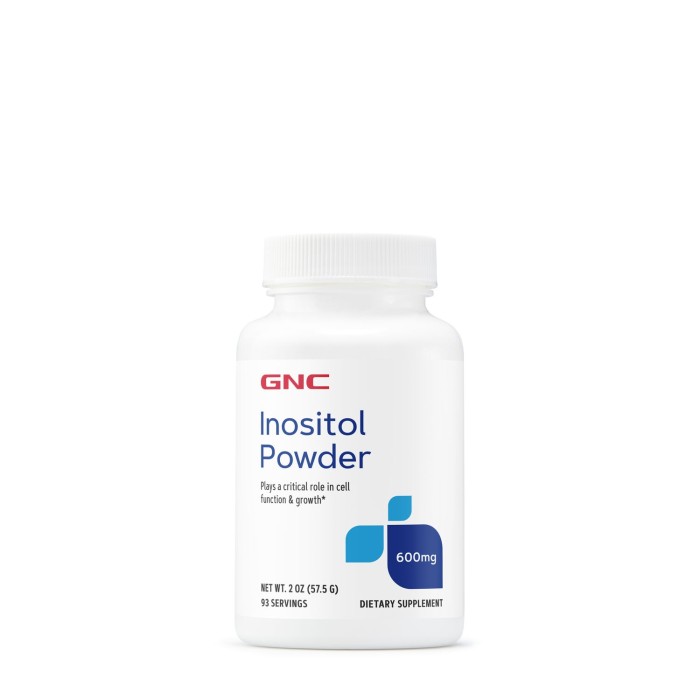 Gnc Inositol Powder, Myo-inozitol Pudra 600 Mg, 57.5 G Gnc Inositol Powder, Myo-inozitol Pudra 600 Mg, 57.5 G