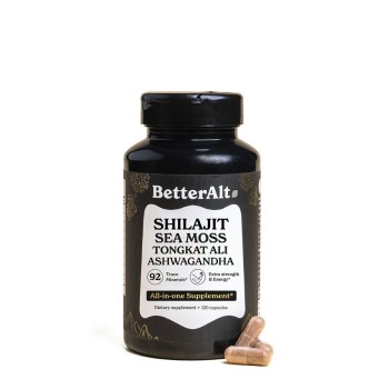 Better Alt Shilajit Sea Moss, Formula De Shilajit Cu Alge Marine, Ashwagandha Si Tongkat Ali, 120 Cps