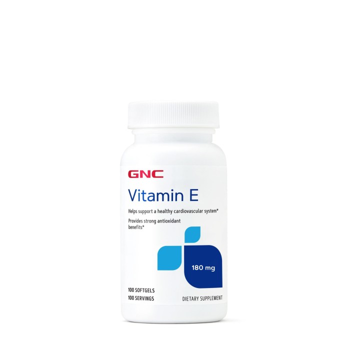 Gnc Vitamina E 180 Mg, 100 Cps Gnc Vitamina E 180 Mg, 100 Cps