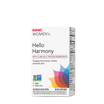 Gnc Women`s Hello Harmony Pms, Formula Pentru Echilibrul Hormonal, Emotional Si Elasticitatea Pielii Femeilor, 90 Cps