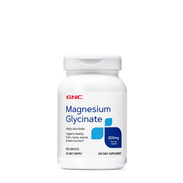 Gnc Magnesium Glycinate 200 Mg, Bisglicinat De Magneziu Pentru Relaxarea Musculara Si Sustinerea Sistemului Nervos, 120 Cps Gnc Magnesium Glycinate 200 Mg, Bisglicinat De Magneziu Pentru Relaxarea Musculara Si Sustinerea Sistemului Nervos, 120 Cps