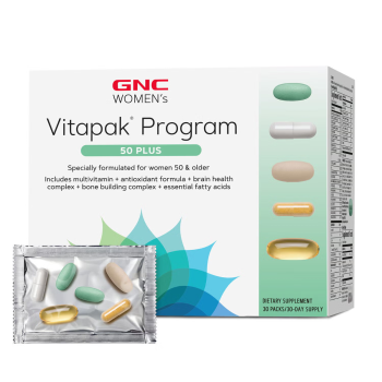 Gnc Women's Vitapak Program 50 Plus, Complex De Multivitamine Pentru Femei 50 Plus, 30 Pachete