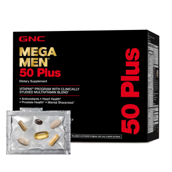 Gnc Mega Men 50 Plus Vitapak Program, Complex De Multivitamine Pentru Barbati 50 Plus, 30 Pachetele
