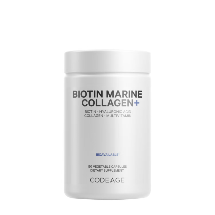 Codeage Biotin Marine Collagen+formula Completa Cu Colagen Marin Si Acid Hyaluronic, 120 Cps Codeage Biotin Marine Collagen+formula Completa Cu Colagen Marin Si Acid Hyaluronic, 120 Cps