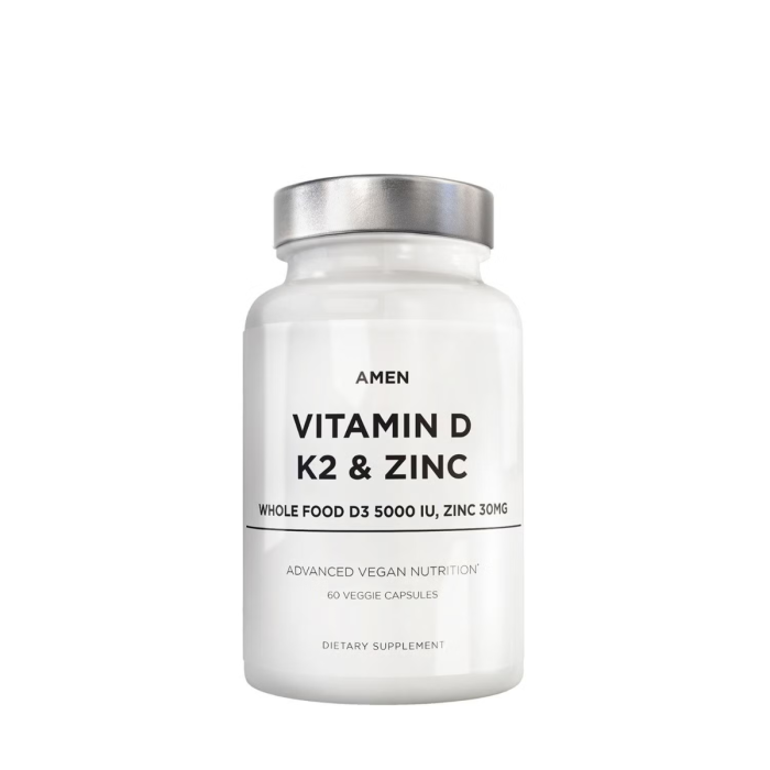 Codeage Amen Vitamin D - K2 & Zinc - Vitamin D3, Formula Pentru Imunitate, Oase Puternice Si Protectie Cardiovasculara, 60 Cps Codeage Amen Vitamin D - K2 & Zinc - Vitamin D3, Formula Pentru Imunitate, Oase Puternice Si Protectie Cardiovasculara, 60 Cps