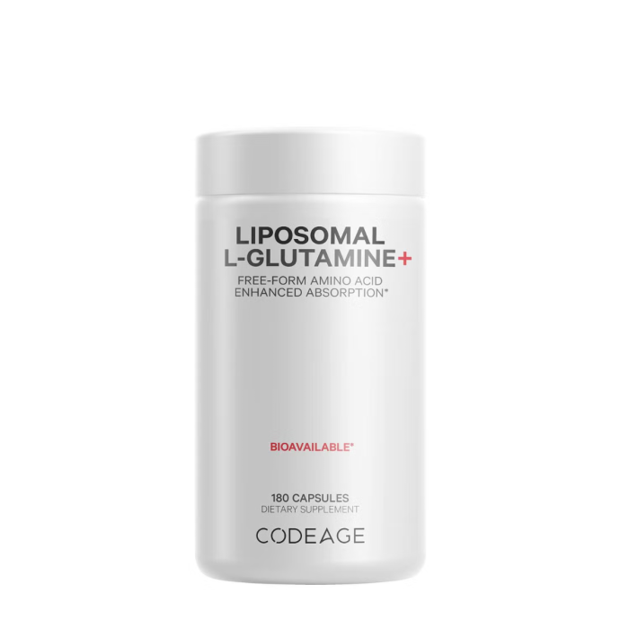 Codeage Liposomal L-glutamine+, Glutamina Liposomala, 180 Cps Codeage Liposomal L-glutamine+, Glutamina Liposomala, 180 Cps