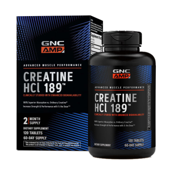 Gnc Amp Creatine Hcl 189, Creatina Hidroclorid Cu Administrare Si Absorbtie Rapida, 120 Tb