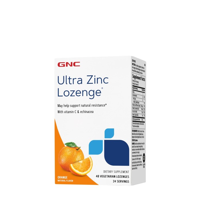 Gnc Ultra Zinc Lozenge, Zinc Cu Aroma Naturala De Portocale, 48 Tb Gnc Ultra Zinc Lozenge, Zinc Cu Aroma Naturala De Portocale, 48 Tb