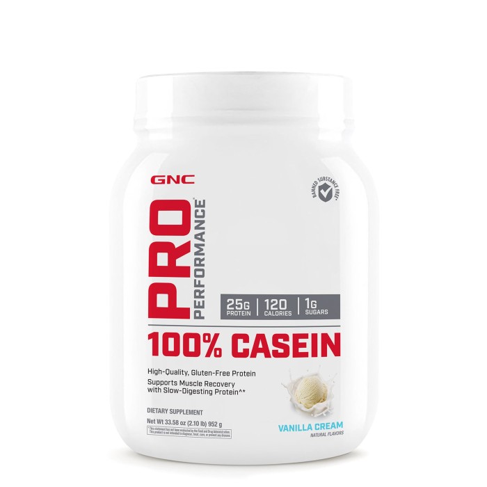 Gnc Pro Performance 100% Casein, Cazeina, Cu Aroma De Vanilie, Testata Antidoping, 994g Gnc Pro Performance 100% Casein, Cazeina, Cu Aroma De Vanilie, Testata Antidoping, 994g