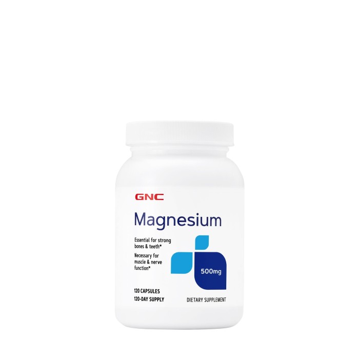 Gnc Magnesium 500 Mg, Supliment Pentru Relaxare Musculara Si Sustinerea Sistemului Nervos, 120 Cps Gnc Magnesium 500 Mg, Supliment Pentru Relaxare Musculara Si Sustinerea Sistemului Nervos, 120 Cps