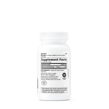 Gnc Vitamin D-3 2000 Ui, Vitamina D-3 50 Mcg (2000 Ui) Naturala 100% Din Lanolina, 180 Cps