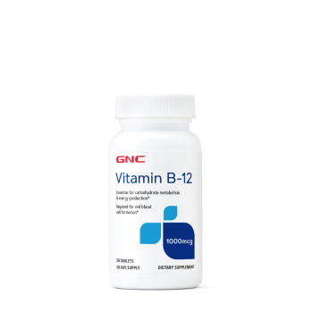 Gnc Vitamin B-12 1000 Mcg, Vitamina B-12, 30 Tb