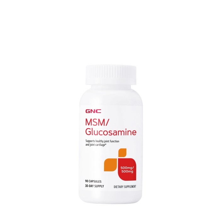 Gnc Msm/glucosamine, Msm Si Glucozamina 500 Mg, 90 Cps Gnc Msm/glucosamine, Msm Si Glucozamina 500 Mg, 90 Cps