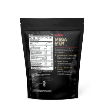 Gnc Mega Men Soft Chews, Complex De Multivitamine Pentru Barbati, Cu Gust De Fructe Asortate, 60 Caramele
