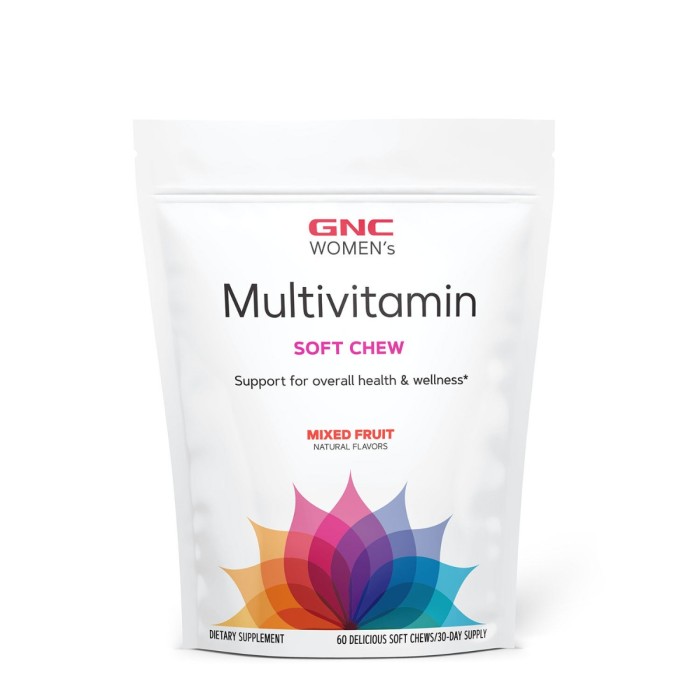 Gnc Women's Ultra Mega Soft Chews, Mixed Fruit, Multivitamine Pentru Femei Caramele Cu Aroma De Mix De Fructe, 60 Caramele Gnc Women's Ultra Mega Soft Chews, Mixed Fruit, Multivitamine Pentru Femei Caramele Cu Aroma De Mix De Fructe, 60 Caramele