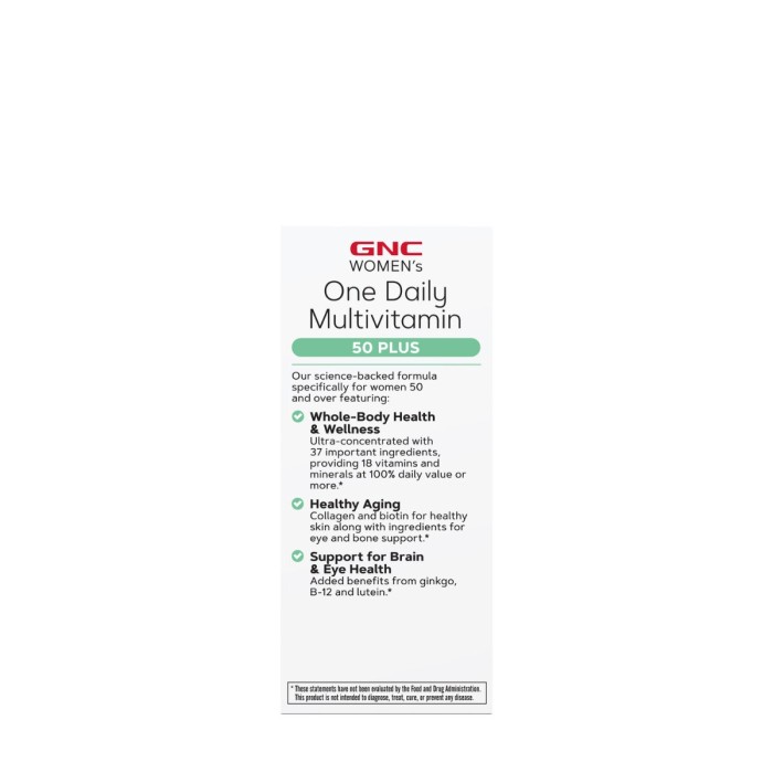 Gnc Women’s One Daily Multivitamin 50 Plus, Complex De Multivitamine Pentru Femei 50 Plus, 60 Tb Gnc Women’s One Daily Multivitamin 50 Plus, Complex De Multivitamine Pentru Femei 50 Plus, 60 Tb