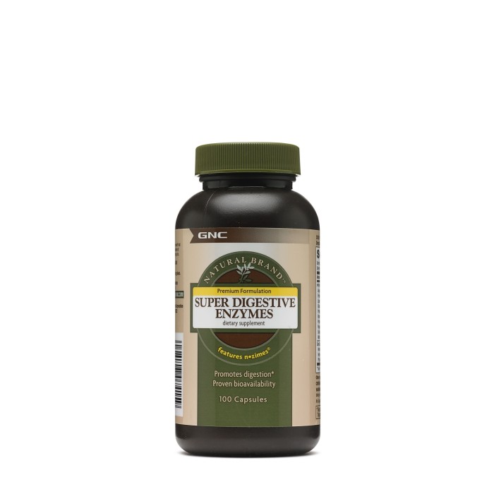 Gnc Natural Brand Super Digestive Enzymes, Enzime Digestive, 100 Cps Gnc Natural Brand Super Digestive Enzymes, Enzime Digestive, 100 Cps