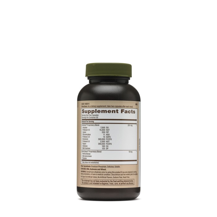 Gnc Natural Brand Super Digestive Enzymes, Enzime Digestive, 100 Cps Gnc Natural Brand Super Digestive Enzymes, Enzime Digestive, 100 Cps