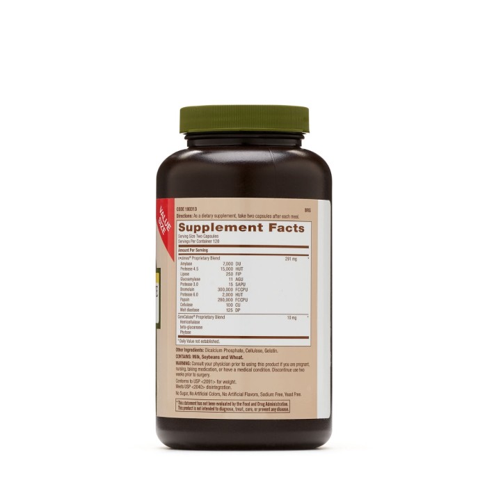 Gnc Natural Brand Super Digestive Enzymes, Enzime Digestive, 240 Cps Gnc Natural Brand Super Digestive Enzymes, Enzime Digestive, 240 Cps