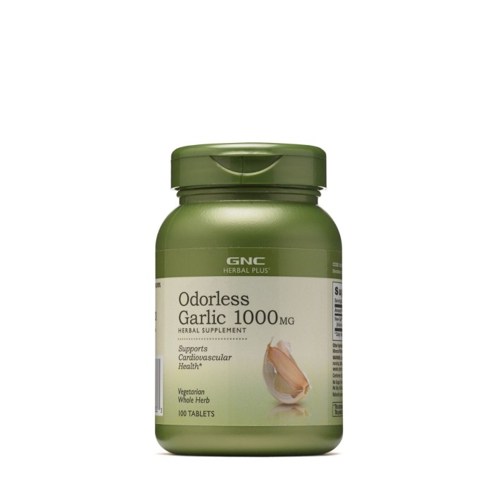 Gnc Herbal Plus Coated Odorless Garlic, Usturoi Inodor 1000 Mg, 100 Tb Gnc Herbal Plus Coated Odorless Garlic, Usturoi Inodor 1000 Mg, 100 Tb
