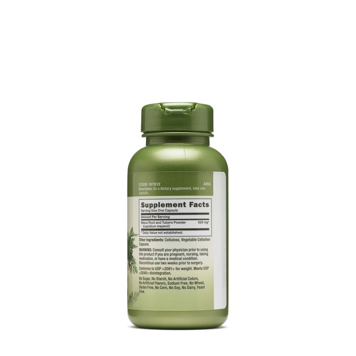 Gnc Herbal Plus Maca Root 525 Mg, Radacina De Maca, 100 Cps Gnc Herbal Plus Maca Root 525 Mg, Radacina De Maca, 100 Cps