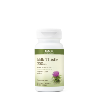 Gnc Herbal Plus Milk Thistle 200 Mg, Silimarina, 30 Cps