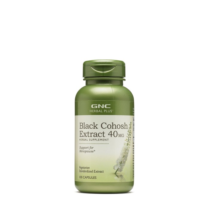 Gnc Herbal Plus Black Cohosh 40 Mg, Extract Standardizat De Cohos Negru, 100 Cps Gnc Herbal Plus Black Cohosh 40 Mg, Extract Standardizat De Cohos Negru, 100 Cps