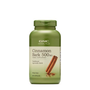 Gnc Herbal Plus Cinnamon Bark 500 Mg, Scortisoara, 200 Cps