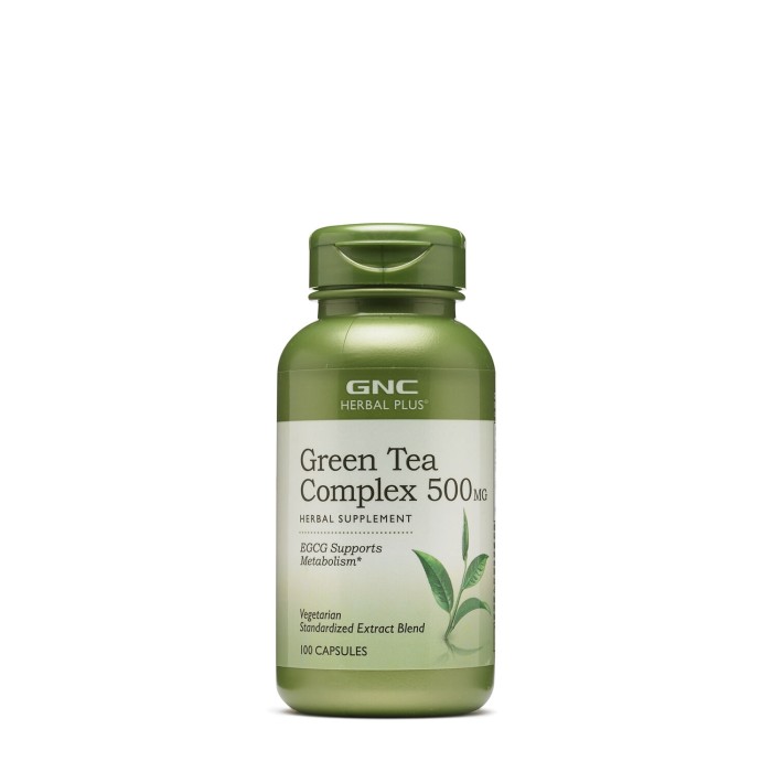 Gnc Herbal Plus Green Tea Complex 500 Mg, Complex De Ceai Verde, 100 Cps Gnc Herbal Plus Green Tea Complex 500 Mg, Complex De Ceai Verde, 100 Cps