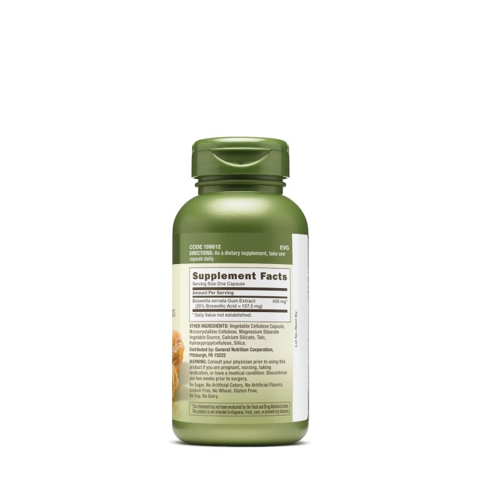 Gnc Herbal Plus Extract Standardizat Boswellia 450 Mg, 100 Cps Gnc Herbal Plus Extract Standardizat Boswellia 450 Mg, 100 Cps