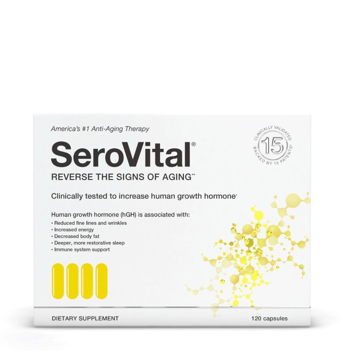 Serovital Reverse The Signs Of Aging, Formula Avansata Pentru Productia Naturala A Hormonului De Crestere Hgh Cu Lizina, 120 Cps Serovital Reverse The Signs Of Aging, Formula Avansata Pentru Productia Naturala A Hormonului De Crestere Hgh Cu Lizina, 120 Cps
