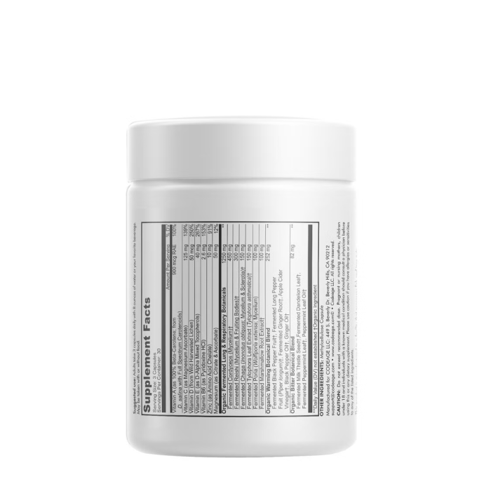Codeage Lungs Vitamins, Formula Complexa Pentru Imbunatatirea Respiratiei, 90 Cps Codeage Lungs Vitamins, Formula Complexa Pentru Imbunatatirea Respiratiei, 90 Cps