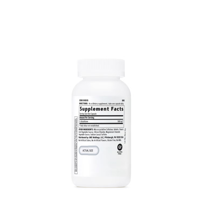 Gnc L-glutathione 500 Mg, L-glutation, 60 Cps Gnc L-glutathione 500 Mg, L-glutation, 60 Cps