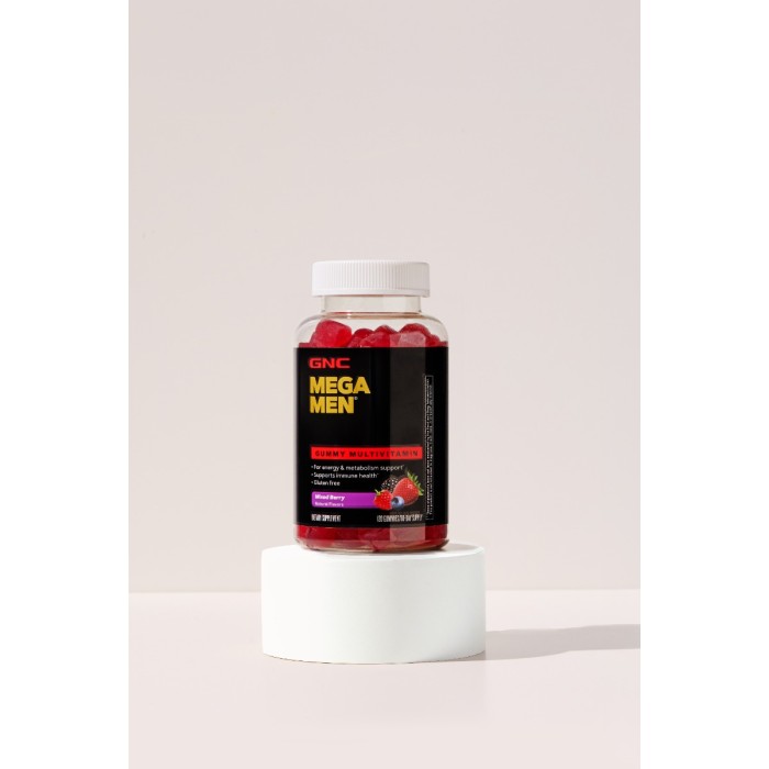 Gnc Mega Men Complex De Multivitamine Pentru Barbati Cu Aroma De Fructe De Padure, 120 Jeleuri Gnc Mega Men Complex De Multivitamine Pentru Barbati Cu Aroma De Fructe De Padure, 120 Jeleuri