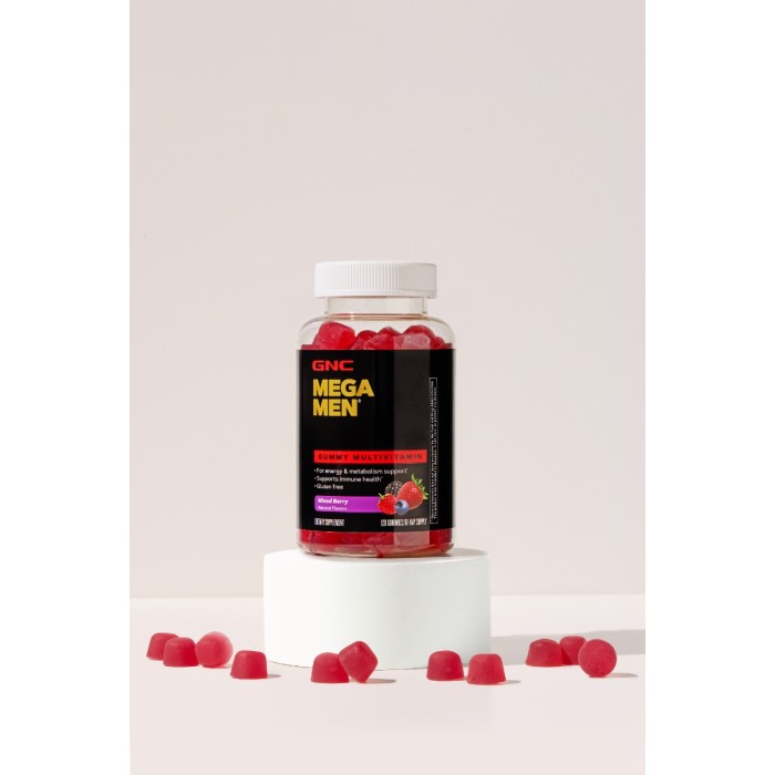 Gnc Mega Men Complex De Multivitamine Pentru Barbati Cu Aroma De Fructe De Padure, 120 Jeleuri Gnc Mega Men Complex De Multivitamine Pentru Barbati Cu Aroma De Fructe De Padure, 120 Jeleuri